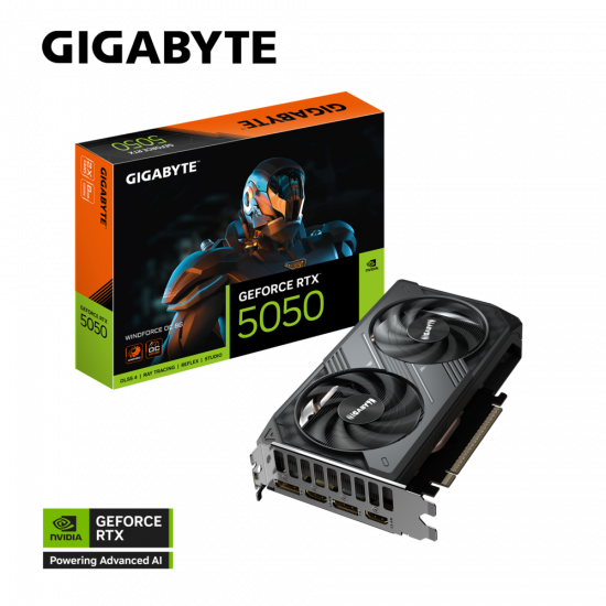 Card Màn Hình Gigabyte GeForce RTX 5050 WINDFORCE OC 8G GDDR6 (GV-N5050WF2OC-8GD)