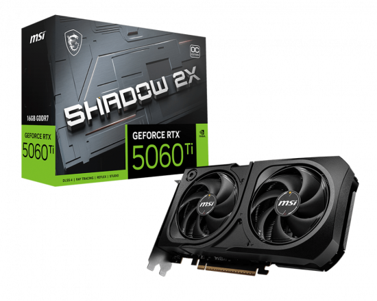 Card Màn Hình MSI GeForce RTX 5060 Ti 16G SHADOW 2X OC PLUS GDDR7