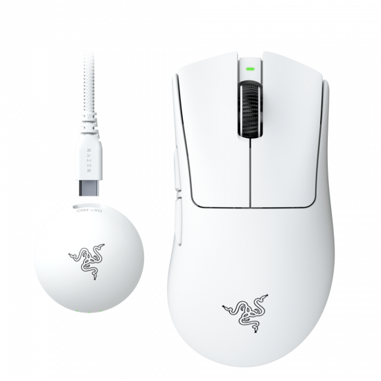 Chuột Gaming Không Dây Razer DeathAdder V4 Pro White (RZ01-05330100-R3A1)