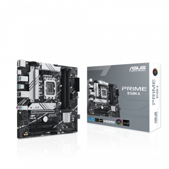 Mainboard Asus PRIME B760M-A (LGA1700, 4x DDR5, HDMI, Displayport, M.2 PCIe 4.0, m-ATX)