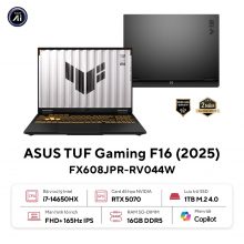 Laptop ASUS TUF Gaming F16 FX608JPR-RV044W (Intel Core i7 14650HX, RTX 5070, Màn Hình 16inch FHD+ 165Hz, RAM 16GB, SSD 1TB, Windows 11, Màu Xám)