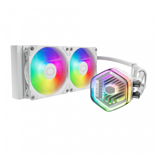 Tản nhiệt nước CPU CoolerMaster MasterLiquid 240 ATMOS ARGB White (LGA1851/1700/1200/115x, AM5/AM4)