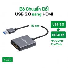 Đầu Chuyển USB 3.0 Sang HDMI VegGieg V-Z917 (Độ Phân Giải Lên Tới 4K*2K/30Hz, Hỗ Trợ 3D, Chiều Dài 15cm)