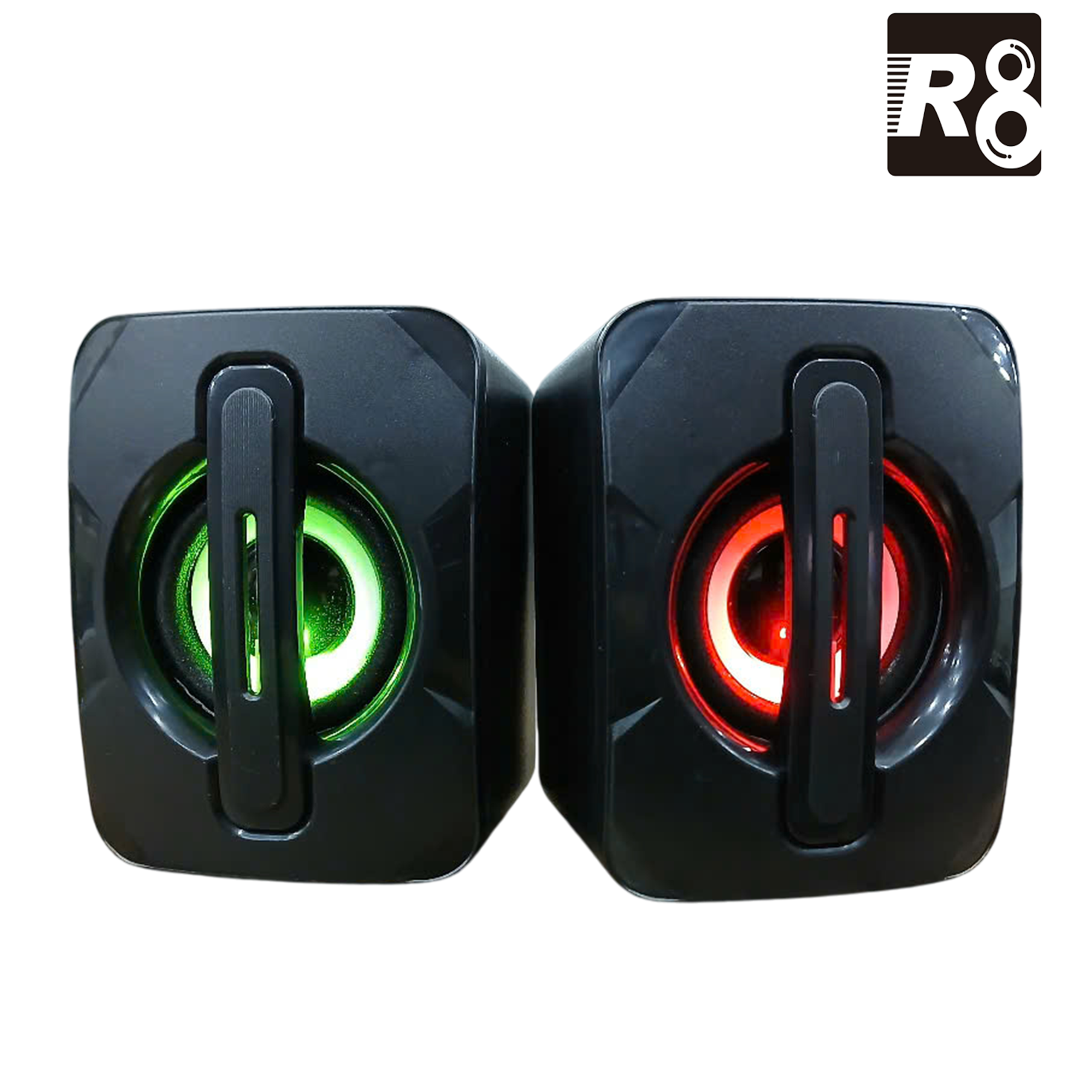 36376-1745291297_3 Loa Vi Tính 2.0 R8 SP-06 BLACK (6W, RGB, USB cấp nguồn, AUX3.5)