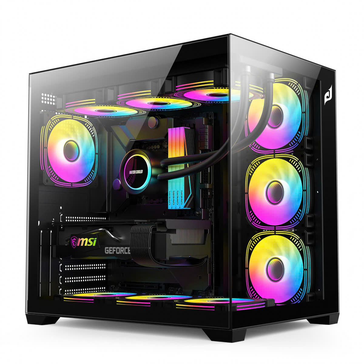 36389-vo-case-edra-ecs1504-black PC Phi Long Esport Gaming - R5 7500F / RX 7600 / RAM 32GB / SSD 1TB / PSU 650W