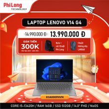 Laptop Lenovo V14 G4 83A000FNVN (Intel Core i5-13420H, RAM 16GB, SSD 512GB, Màn Hình 14 inch FHD, VGA Intel UHD, NoOS, Màu Xám)