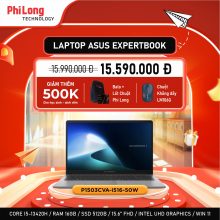 Laptop ASUS ExpertBook P1503CVA-i516-50W (Intel Core i5-13420H, RAM 16GB, SSD 512GB,  Intel UHD Graphics, Màn Hình 15.6 inch FHD, Windows 11)