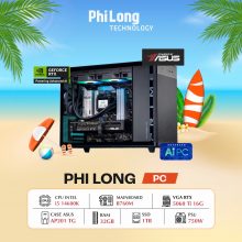PC Phi Long Creator - i5 14600K / RTX 5060 Ti 16GB / RAM 32GB / SSD 1TB / PSU 750W / Tản AIO 360 - Powered By ASUS