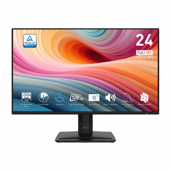 Màn Hình 23.8inch MSI PRO MP242A E2 (FullHD, IPS, 120Hz, 1ms, Tích Hợp Loa, Màu Đen)