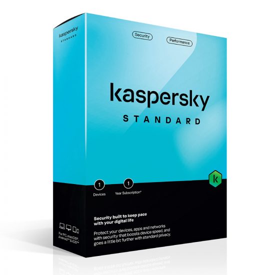 Phần Mềm Diệt Virus Kaspersky Standard 1 Thiết Bị, 1 Năm