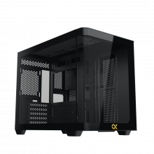 Vỏ case Xigmatek ALPHA PANO M Black - EN46193 (m-ATX, Kính cong, Chưa bao gồm fan, Max 9 fan, Rad 360)