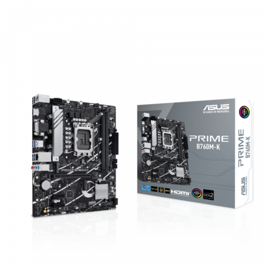 Mainboard Asus PRIME B760M-K (LGA 1700, 2x DDR5, HDMI, VGA, M.2 PCIe 4.0, m-ATX)