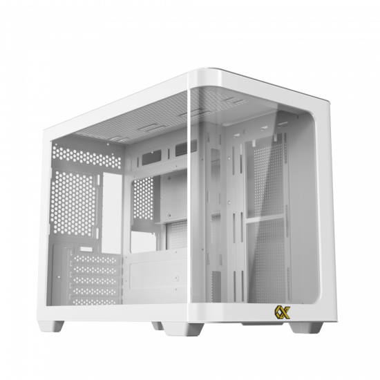 Vỏ case Xigmatek ALPHA PANO M Arctic - EN46209 (m-ATX, Kính cong, Chưa bao gồm fan, Max 9 fan, Rad 360)