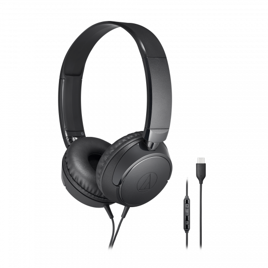 Tai Nghe On-Ear Type-C Audio-Technica ATH-S120C-BK (Màu Đen, Micro, Cáp 1m2)