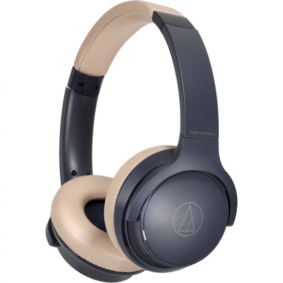Tai Nghe Không Dây Audio Technica TWS ATH-S220BTNBG (Màu Đen, Bluetooth 5.0, Gấp Gọn)