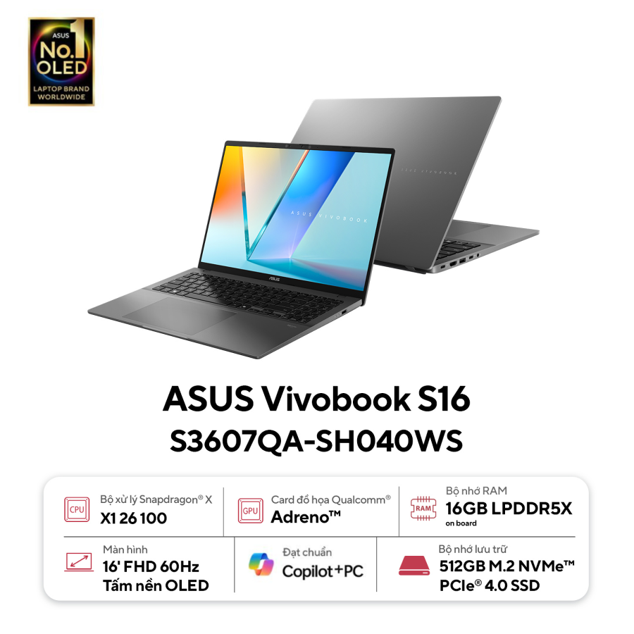 36809-laptop-asus-vivobook-s16-s3607qa-sh040ws-philong1-1 Laptop ASUS Vivobook S16 S3607QA-SH040WS (Snapdragon X X1 26 100, RAM 16GB, SSD 512GB, Qualcomm Adreno GPU, Màn Hình 16 inch FullHD, Windows 11, Màu Xám)
