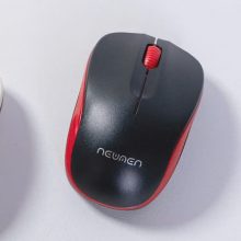 Chuột Không Dây Newmen F116 - Màu Đen Đỏ (2.4GHz, 1200 DPI, Pin AA)