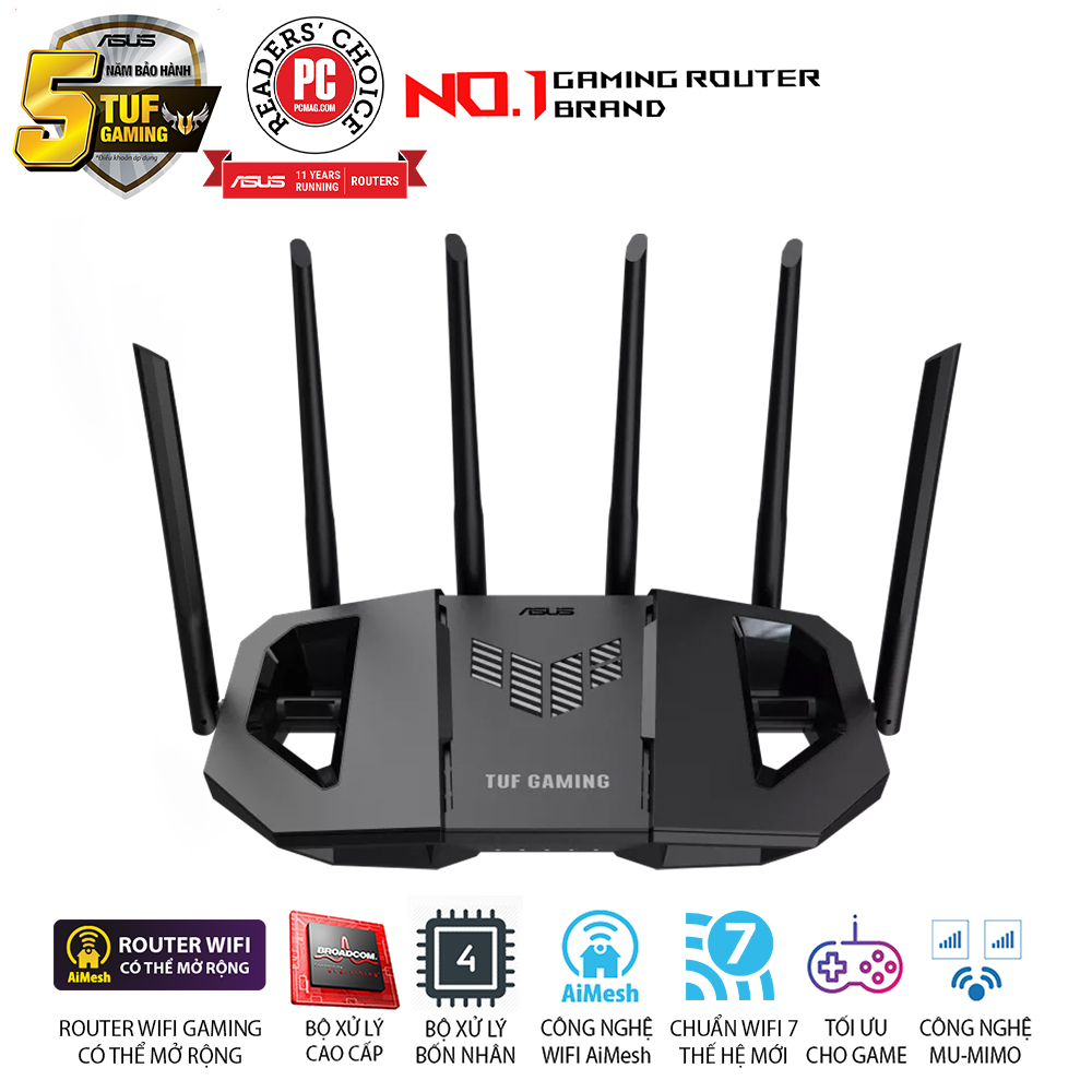 36862-router-wifi-7-asus-tuf-gaming-be6500-philong-1-1 Router WiFi 7 ASUS TUF Gaming BE6500 (BE6500Mbps, 4 Cổng LAN 2.5G, AiProtection, AiMesh)