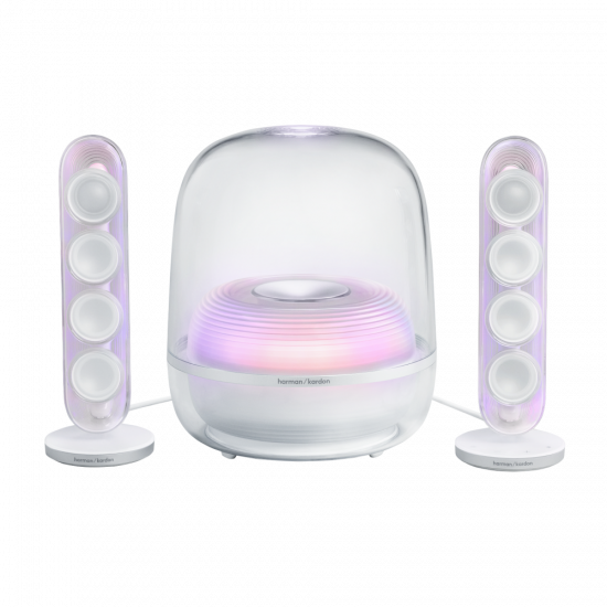 Loa BLuetooth Harman Kardon SoundSticks 5 White (190W, Bluetooth 5.4, Auracast)