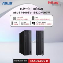 Máy Tính Để Bàn PC Đồng Bộ Asus P500SV-13420H007W (Intel Core i5-13420H, RAM 16GB, SSD 512GB, Intel UHD Graphics, Wi-Fi 6, Bluetooth, LAN, Windows 11)