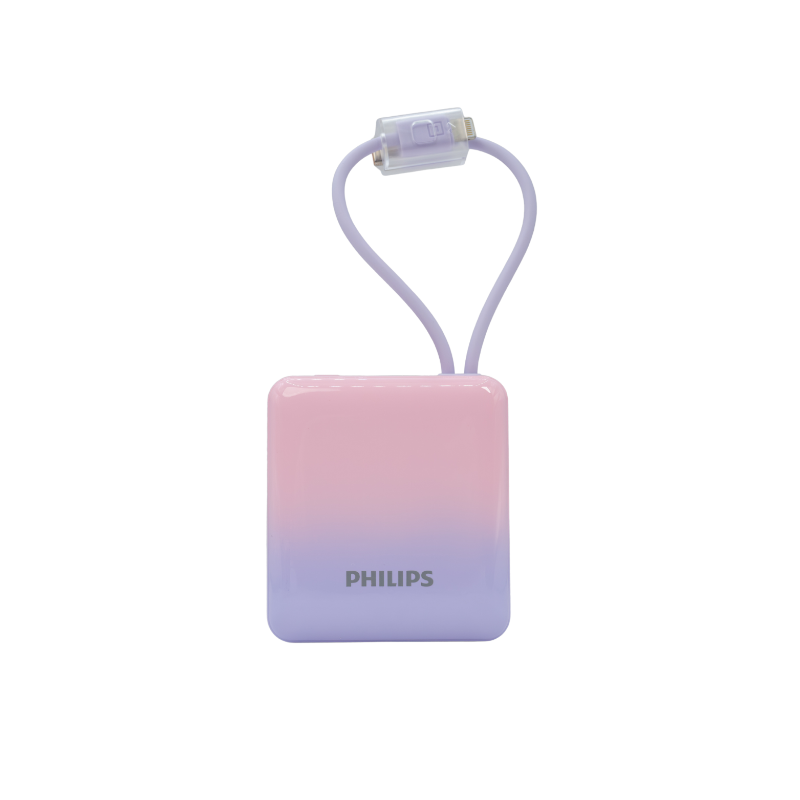 37269-philips-dlp2713 Pin Sạc Dự Phòng Nhỏ Gọn 10.000mAh Philips DLP2713NB Pink Blue (Kèm cáp Type-C và Lightning)