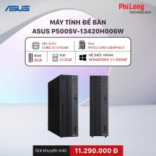 Máy Tính Để Bàn PC Đồng Bộ Asus P500SV-13420H006W (Intel Core i5-13420H, RAM 8GB, SSD 512GB, Intel UHD Graphics, Wi-Fi 6, Bluetooth, LAN, Windows 11)