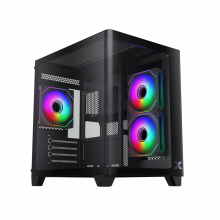 Vỏ case Xigmatek PANO M NANO 3IF Black - EN49347 (m-ATX, Sẵn 3 fan RGB, Max 7 fan, Rad 240)