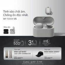 Tai Nghe Không Dây Chống Ồn Sony WF-1000XM6 Màu Bạc, Hộp Sạc, Bluetooh 5.3