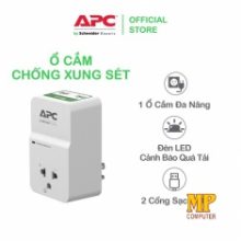 Ổ cắm điện chống xung sét APC by Schneider Electric PM1WU2-VN, chính hãng