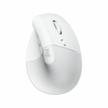 Chuột Không Dây Công Thái Học Logitech Lift Vertical, Màu Trắng (Logi Bolt + Bluetooth, 4000 DPI, Quiet clicks, Pin 24 tháng)