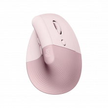 Chuột Không Dây Công Thái Học Logitech Lift Vertical, Màu Hồng (Logi Bolt + Bluetooth, 4000 DPI, Quiet clicks, Pin 24 tháng)