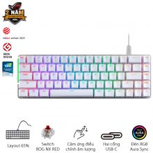 Bàn phím cơ 65% Asus ROG Falchion Ace White (NX Red Switch)