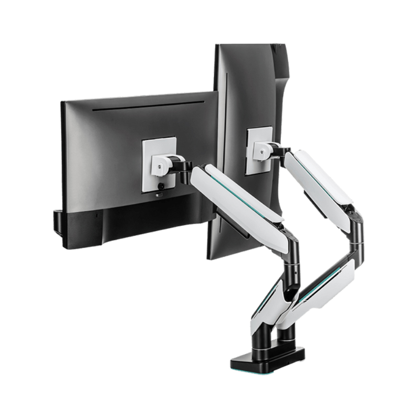 Giá Treo Màn Hình Đôi HUMAN MOTION T9 PRO II DUAL (Màu trắng, 17-43 inch, Trọng Lượng tối đa 18kg+18kG)
