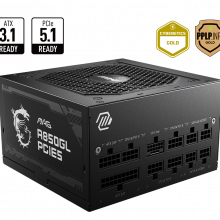 Bộ nguồn máy tính MSI MAG A850GL PCIE5 850W 80 Plus Gold, ATX 3.1 (PCIe 5.1), Full Modular