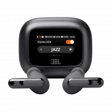 Tai nghe True Wireless JBL Live Beam 3 Black (Bluetooth 5.3, Pin 12 giờ, Màn hình cảm ứng, ANC, IP55)