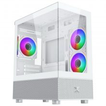 Vỏ case Xigmatek ALPHARD M 3GF Arctic - EN44113 (m-ATX, Sẵn 3 fan RGB, Max 7 fan, Rad 240/280)