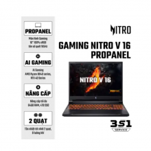 Laptop Gaming Acer Nitro ProPanel ANV16-41-R36Y (AMD Ryzen 7-8845HS, RAM 16GB DDR5, SSD 512GB,  RTX 4050 6GB GDDR6, Màn Hình 16 inch WUXGA, Windows 11)