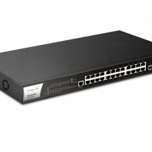 Switch Quản Lý 28 Port DrayTek VigorSwitch P2282x L2+ Managed 10G PoE (24x RJ45 GbE PoE+, 4x SFP+ 10Gbps Fiber)