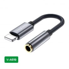 Đầu Chuyển Lightning To 3.5mm VegGieg V-A619 (Chiều Dài 15cm)