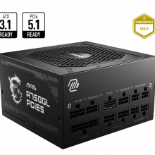 Nguồn Máy Tính MSI MAG A750GL PCIE5 750W, ATX 3.1, PCIE 5.1, 80 Plus Gold, Full Modular