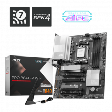 Mainboard MSI PRO B840-P WIFI (AM5, 4x DDR5, HDMI, M.2 PCIe 4.0, WiFi 7, ATX)