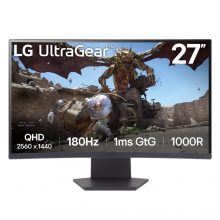Màn Hình Cong Gaming 27inch LG UltraGear 27GS60QC-B (2K, VA, 180Hz, 1ms, DisplayPort, HDMI)
