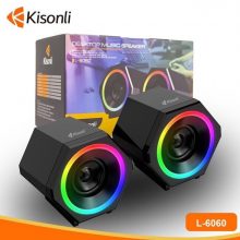 Loa vi tính 2.0 Kisonli L-6060 có led RGB Gaming Nghe Nhạc Bass Lớn Có Dây