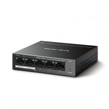 Switch 5 Cổng Mercusys MS105GP Gigabit Với 4 Cổng PoE+, Vỏ Kim Loại