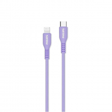 Cáp Sạc Philips DLC8631P USB-C to Lightning Chuẩn MFI 1.2M, Màu Tím