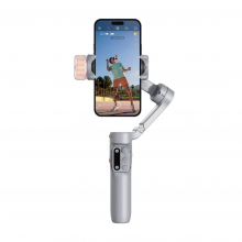 Tay Cầm Chống Rung Gimbal Cho Điện Thoại HOHEM iSteady X3, Màu Xám, Tích Hợp Đèn Trợ Sáng