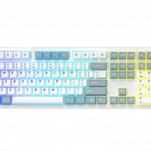 Bàn Phím Cơ Không Dây DareU EK106 PRO Haze Blue - DareU Cloud Switch (3 mode, PBT Keycap, Hotswap 5-pin, LED RGB)