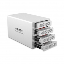 Hộp Đựng Ổ Cứng HDD/SDD 4 KHE SATA 3 ORICO 3549RUS3 (4X8TB, USB-B 3.0, Màu Trắng)