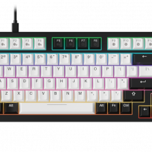 Bàn Phím Cơ DareU EK75 White Black PBT - DareU Dream Switch (USB-C, Keycap PBT, Rainbow LED)