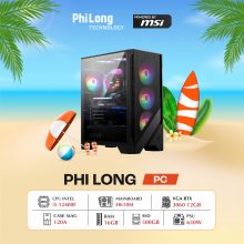 PC Phi Long Esport Gaming - i5 12400F / RAM 16GB / SSD 500GB / RTX 3060 12G - Powered By MSI